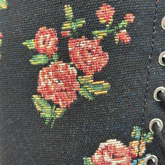 Current Mood Dolls Kill Platform Boots Tapestry Floral SZ 7 Womens Dark Romantic - Picture 4 of 12